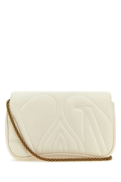 Shop Alexander Mcqueen Woman Ivory Leather Mini Seal Clutch In White