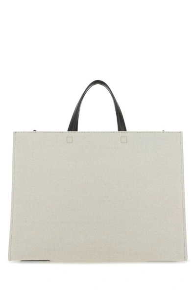 Givenchy Women Ivory Canvas Medium G Shopping Bag In White
