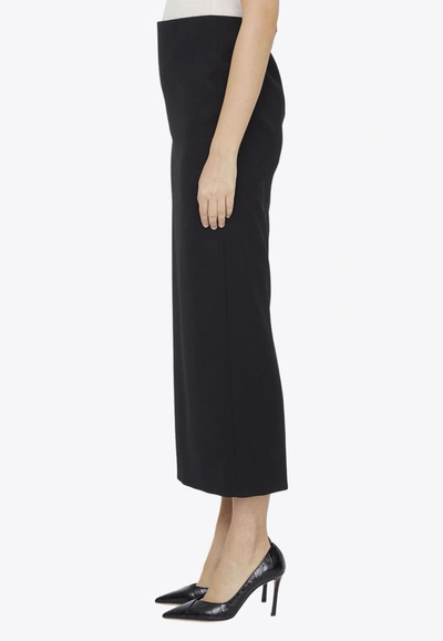 Shop The Row Bartelle Wool-blend Midi Skirt In Black