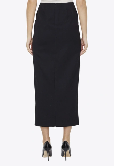 Shop The Row Bartelle Wool-blend Midi Skirt In Black