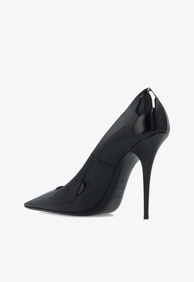 Shop Saint Laurent Blade 110 Patent Leather Pumps In Black