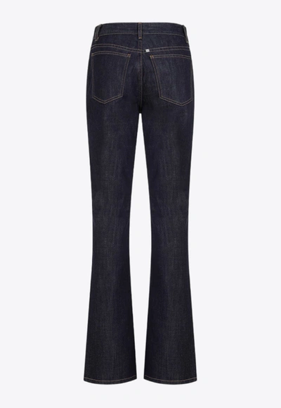 Shop Givenchy Bootcut Jeans With Slits In Blue