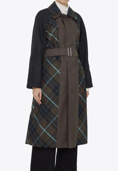 Shop Burberry Bradford Reversible Belted Trench Coat In Multicolor