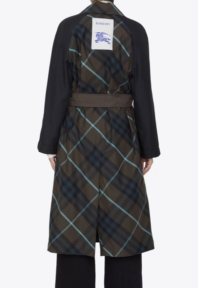 Shop Burberry Bradford Reversible Belted Trench Coat In Multicolor