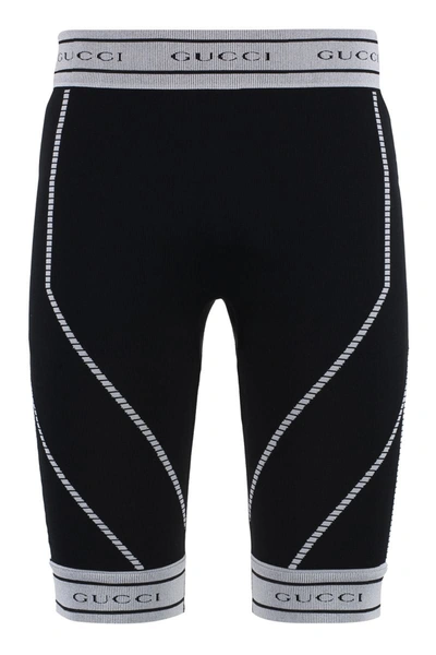 Shop Gucci Technical Fabric Leggings In Black