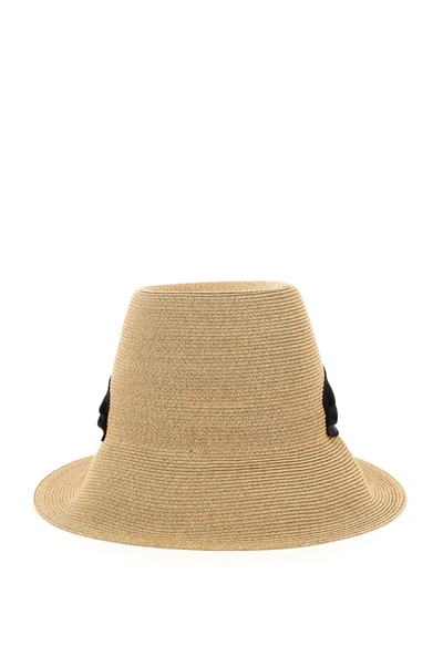 Shop Roger Vivier Straw Hat With Broche Vivier Buckle