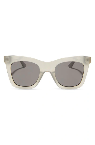 Shop Diff 50mm Talia Cat Eye Sunglasses In Milky Grey