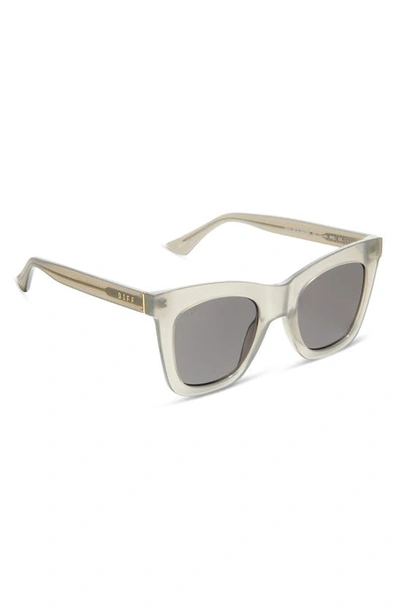 Shop Diff 50mm Talia Cat Eye Sunglasses In Milky Grey