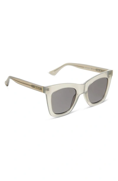 Diff 50mm Talia Cat Eye Sunglasses In Milky Grey