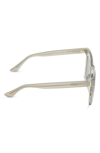 Shop Diff 50mm Talia Cat Eye Sunglasses In Milky Grey