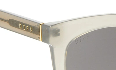 Shop Diff 50mm Talia Cat Eye Sunglasses In Milky Grey