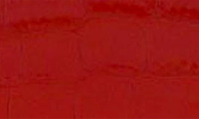 Shop Persaman New York Croc Embossed Satchel Bag In Red