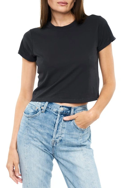 Shop Pistola Jules Baby Tee In Washed Black