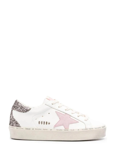 Shop Golden Goose Sneakers In White/pink/cinder