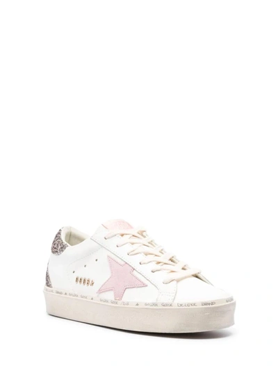 Shop Golden Goose Sneakers In White/pink/cinder