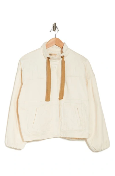 Shop Democracy Quilted Cotton Jacket In Blanched Almond