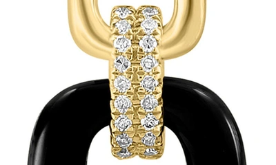 Shop Effy Onyx & Diamond Link Pendant Necklace In Black