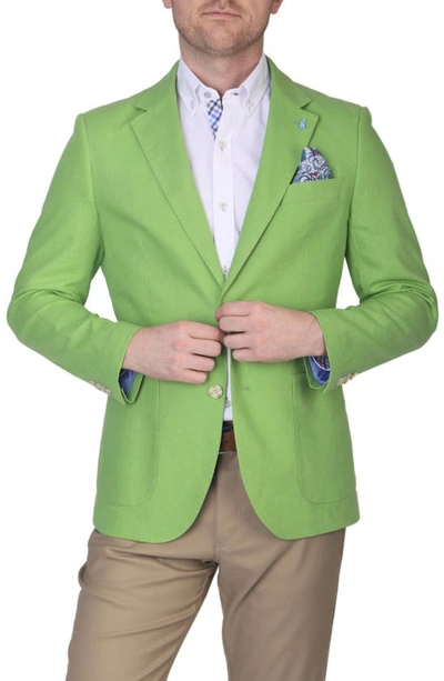 TAILORBYRD TAILORBYRD SOLID NOTCH LAPEL LINEN BLEND SPORT COAT 