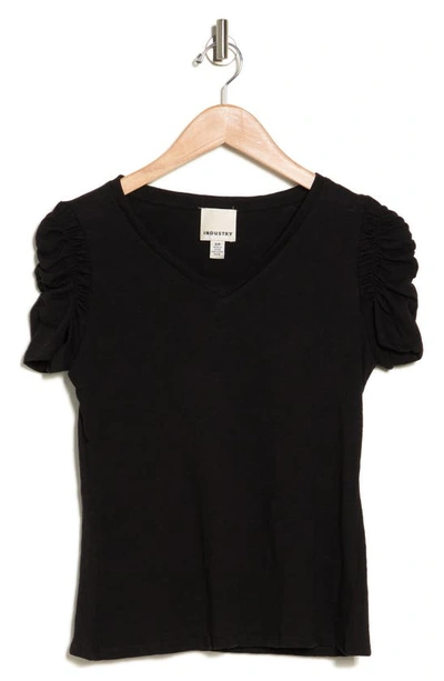 Shop Industry Republic Clothing Ruched Short Sleeve T-shirt In Black