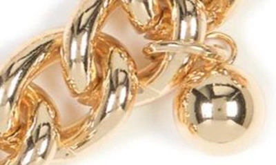Shop Tasha Ball Charm Toggle Bracelet In Gold