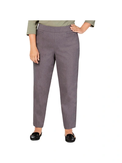 Shop Alfred Dunner Plus Allure Womens Modern Fit Slimming Casual Pants In Grey