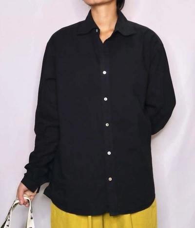 Shop Cali Dreaming Collared Boy Shirt In Black