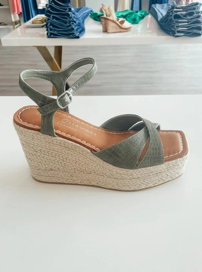 Shop Chinese Laundry Niamh Wedge In Grey In Green