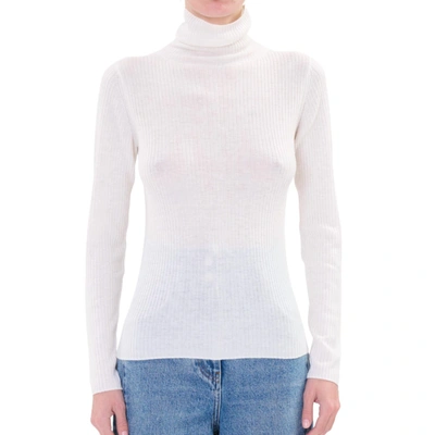 Shop Iro Zeo Turtleneck Sweater In Ecru In White
