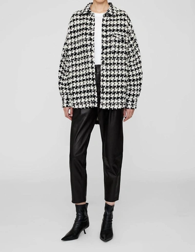 Shop Anine Bing Sloan Jacket In Black And White In Multi