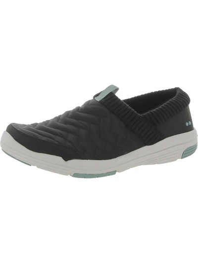 Shop Ryka Ascent Womens Quilted Slip On Sneakers In Black
