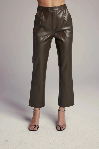 Shop Sundays Rucker Vegan Leather Pant In Forest Night In Black