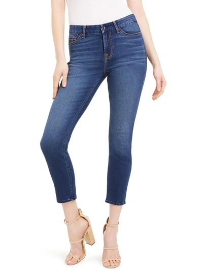 Shop Jen7 By 7 For All Mankind Womens Denim Medium Wash Skinny Jeans In Multi