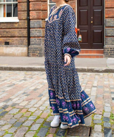 Shop Louise Misha Gypsy Dress In Midninght Granada Meadow In Blue