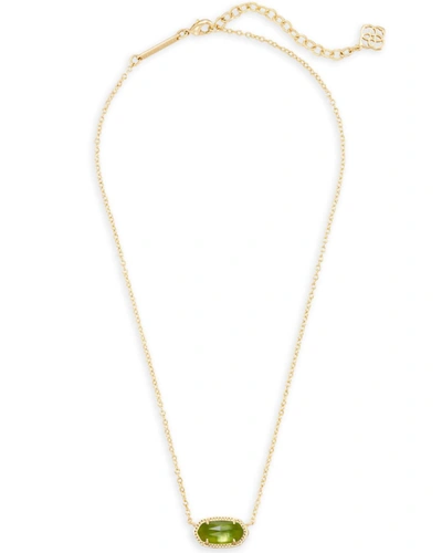 Shop Kendra Scott Women's Elisa Pendant Necklace In Peridot Illusion In Multi