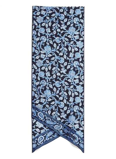 Shop Ralph Lauren Bandana Silk Twill In Blue
