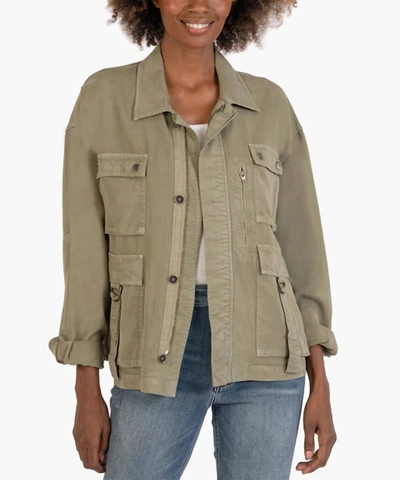 Shop Kut From The Kloth Ingrid Utility Jacket In Olive In Green