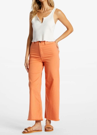 Shop Billabong Free Fall High-waist Pant In Orange Kiss In Multi