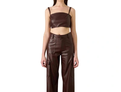 Shop Oscar The Collection Khloe Top In Brown