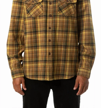 Shop Katin Fred Flannel Shirt In Mustard In Yellow