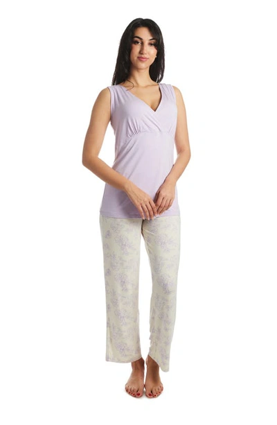 Shop Everly Grey Analise During & After 5-piece Maternity/nursing Sleep Set In Bali