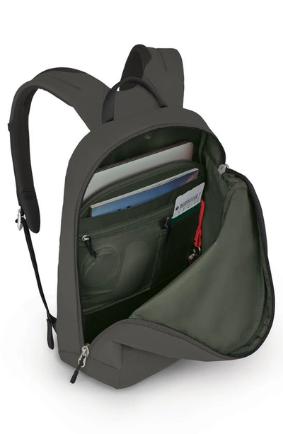 Shop Osprey Large Arcane Recycled Polyester Commuter Backpack In Stonewash Black