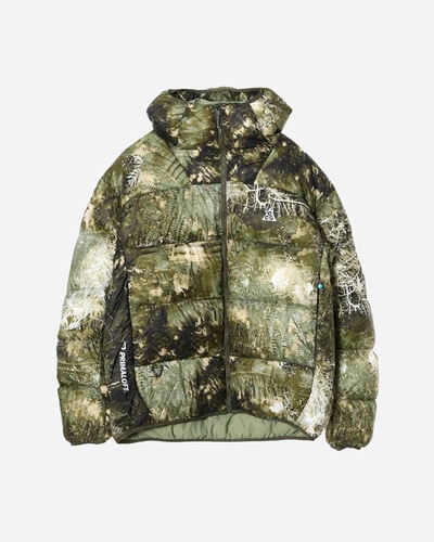 Shop Nike Acg &#39;lunar Lake&#39; Puffer Therma-fit Adv Loose Hooded Jacket In Green