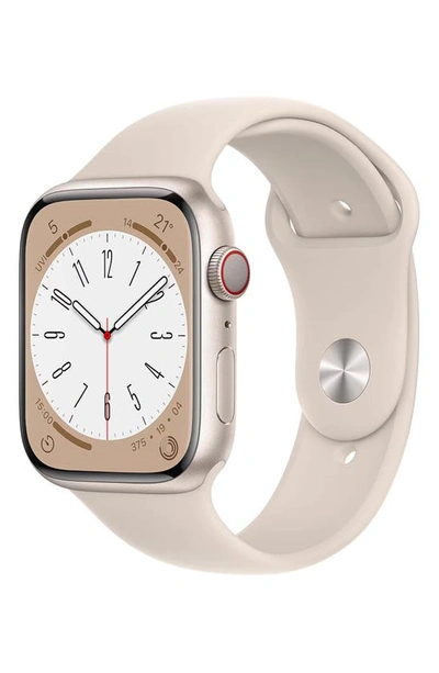 Shop Apple 41mm Series 8 Gps + Cellular  Watch® Sport Band In Beige
