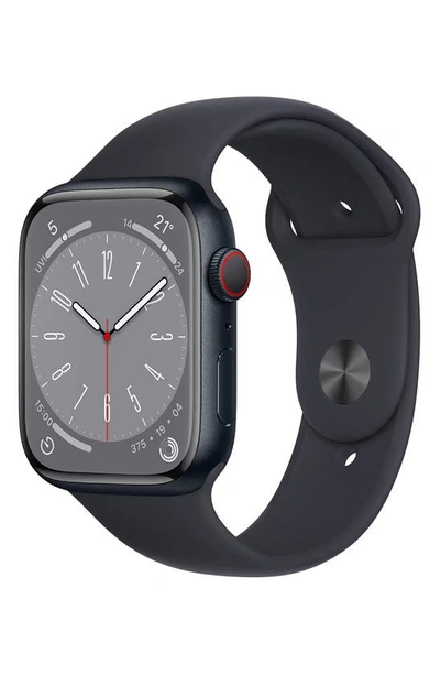 Shop Apple 41mm Series 8 Gps + Cellular  Watch® Sport Band In Black