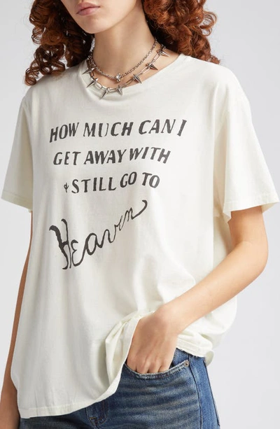 Shop R13 How Much Cotton Graphic T-shirt In Ecru