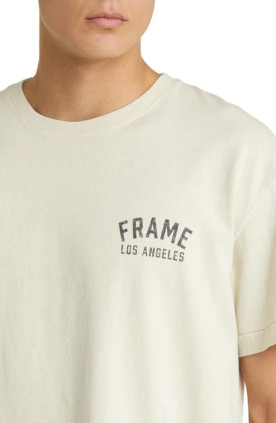 Shop Frame Vintage Logo Graphic T-shirt In Washed Cream