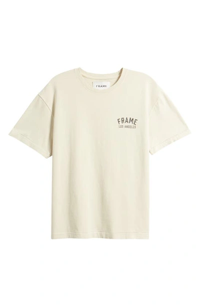 Shop Frame Vintage Logo Graphic T-shirt In Washed Cream