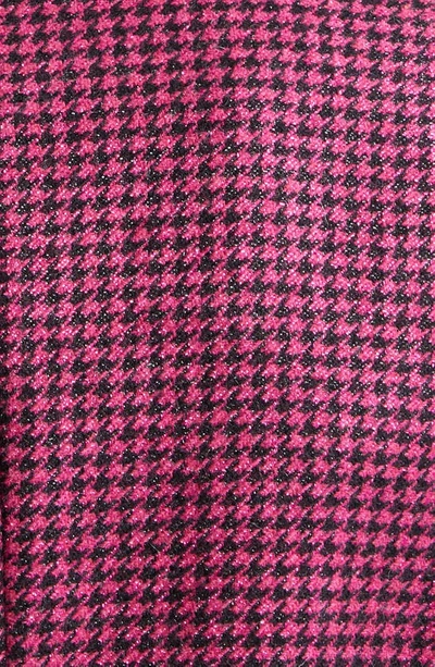 Shop L Agence Chamberlain Houndstooth Blazer In Pink/ Black Houndstooth