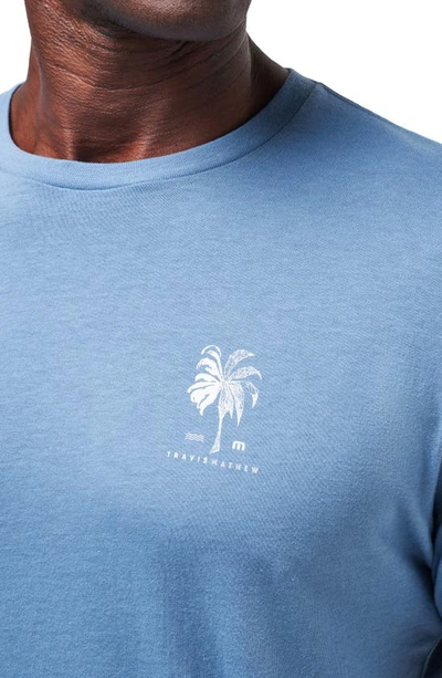 Shop Travis Mathew Palm Grass Graphic T-shirt In Coronet