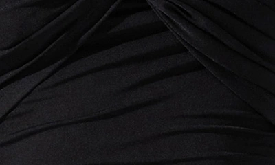 Shop Astr Twist Bust Long Sleeve Crop Top In Black